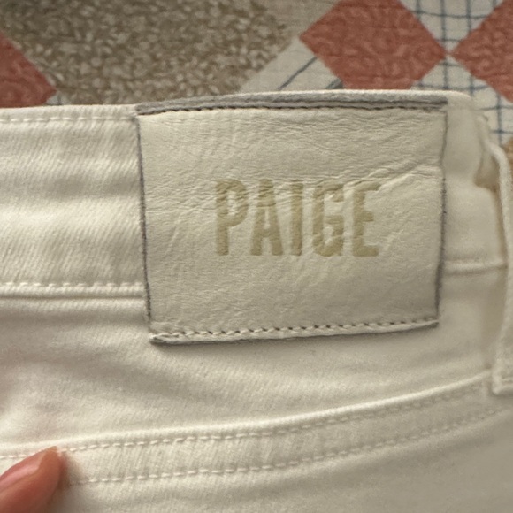 Paige Anessa white wide leg jeans cropped - Picture 6 of 8